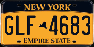 NY license plate GLF4683