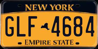 NY license plate GLF4684
