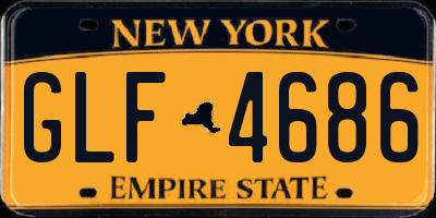 NY license plate GLF4686