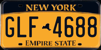 NY license plate GLF4688