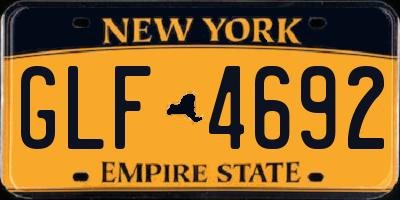 NY license plate GLF4692