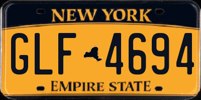 NY license plate GLF4694