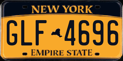 NY license plate GLF4696