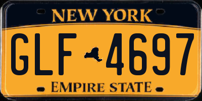 NY license plate GLF4697