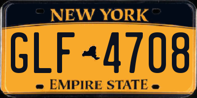 NY license plate GLF4708