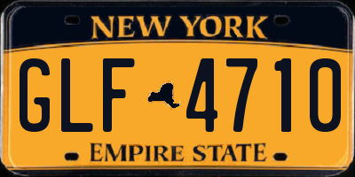 NY license plate GLF4710