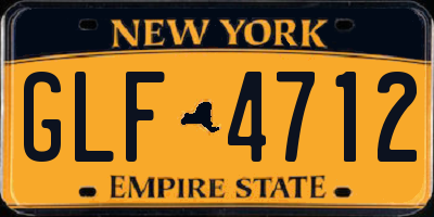 NY license plate GLF4712