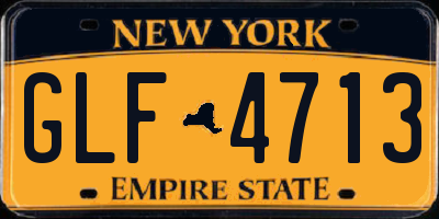 NY license plate GLF4713