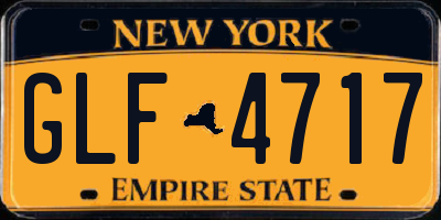 NY license plate GLF4717