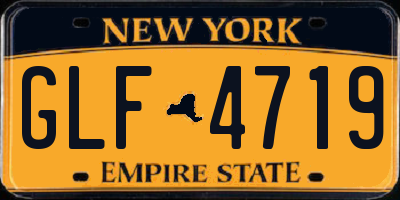 NY license plate GLF4719