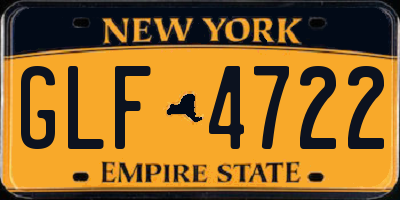 NY license plate GLF4722