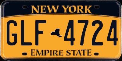 NY license plate GLF4724