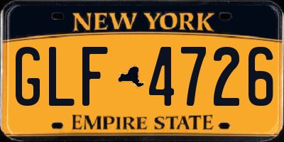 NY license plate GLF4726