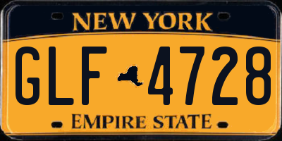 NY license plate GLF4728