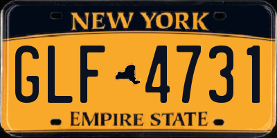 NY license plate GLF4731
