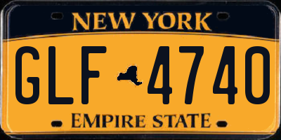 NY license plate GLF4740