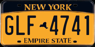 NY license plate GLF4741