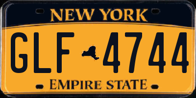 NY license plate GLF4744