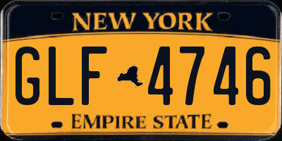 NY license plate GLF4746