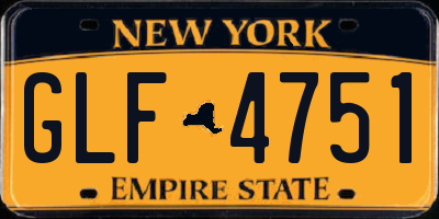 NY license plate GLF4751