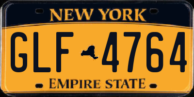 NY license plate GLF4764