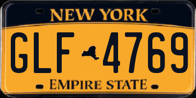 NY license plate GLF4769