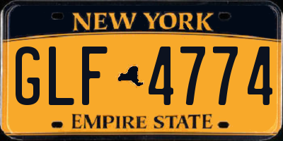 NY license plate GLF4774