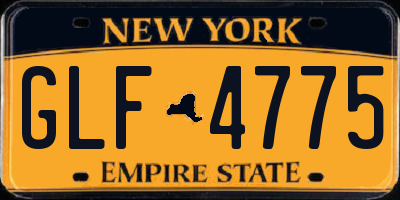 NY license plate GLF4775