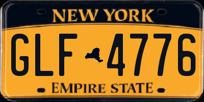 NY license plate GLF4776