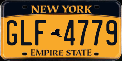NY license plate GLF4779