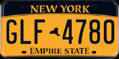 NY license plate GLF4780