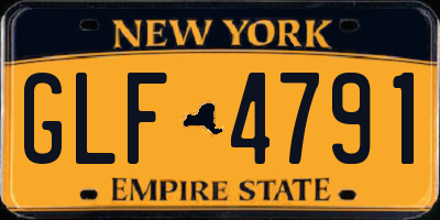 NY license plate GLF4791
