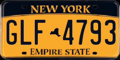 NY license plate GLF4793