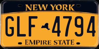 NY license plate GLF4794