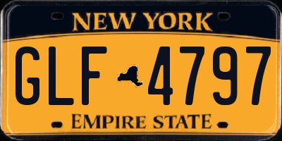 NY license plate GLF4797