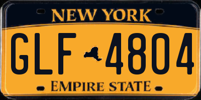 NY license plate GLF4804