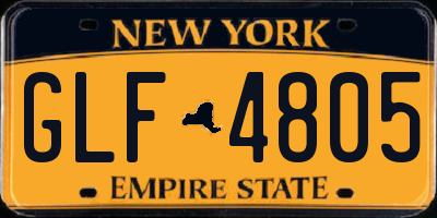 NY license plate GLF4805