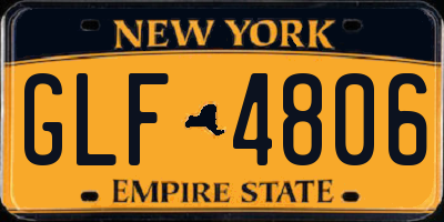 NY license plate GLF4806