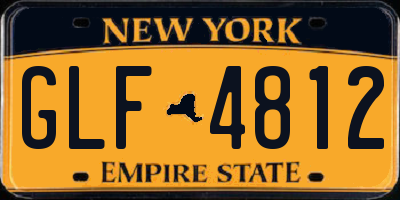 NY license plate GLF4812