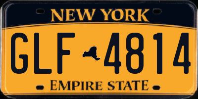 NY license plate GLF4814