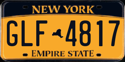 NY license plate GLF4817