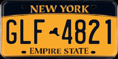 NY license plate GLF4821