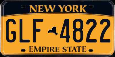 NY license plate GLF4822