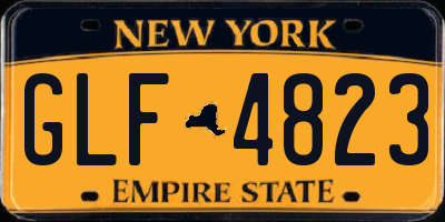 NY license plate GLF4823