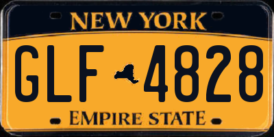NY license plate GLF4828