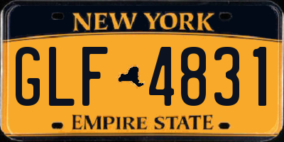 NY license plate GLF4831