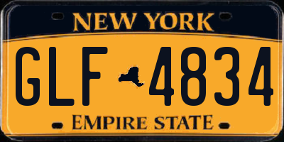 NY license plate GLF4834