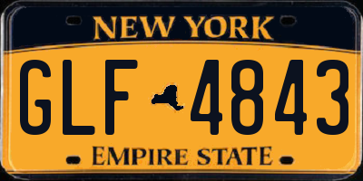 NY license plate GLF4843