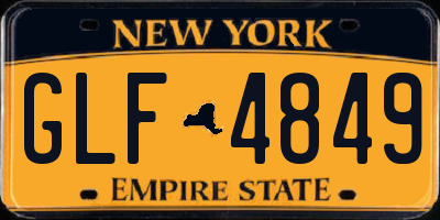 NY license plate GLF4849