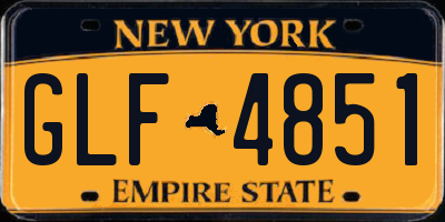 NY license plate GLF4851